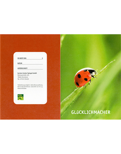 Gutschein mit Postversand oder Abholung