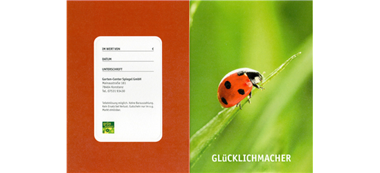 Gutschein mit Postversand oder Abholung